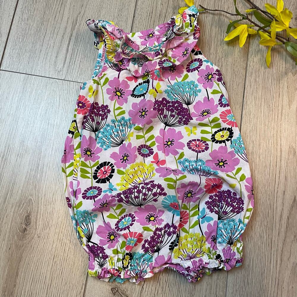 Vera Bradley Floral Baby Romper snap closure 6 month
